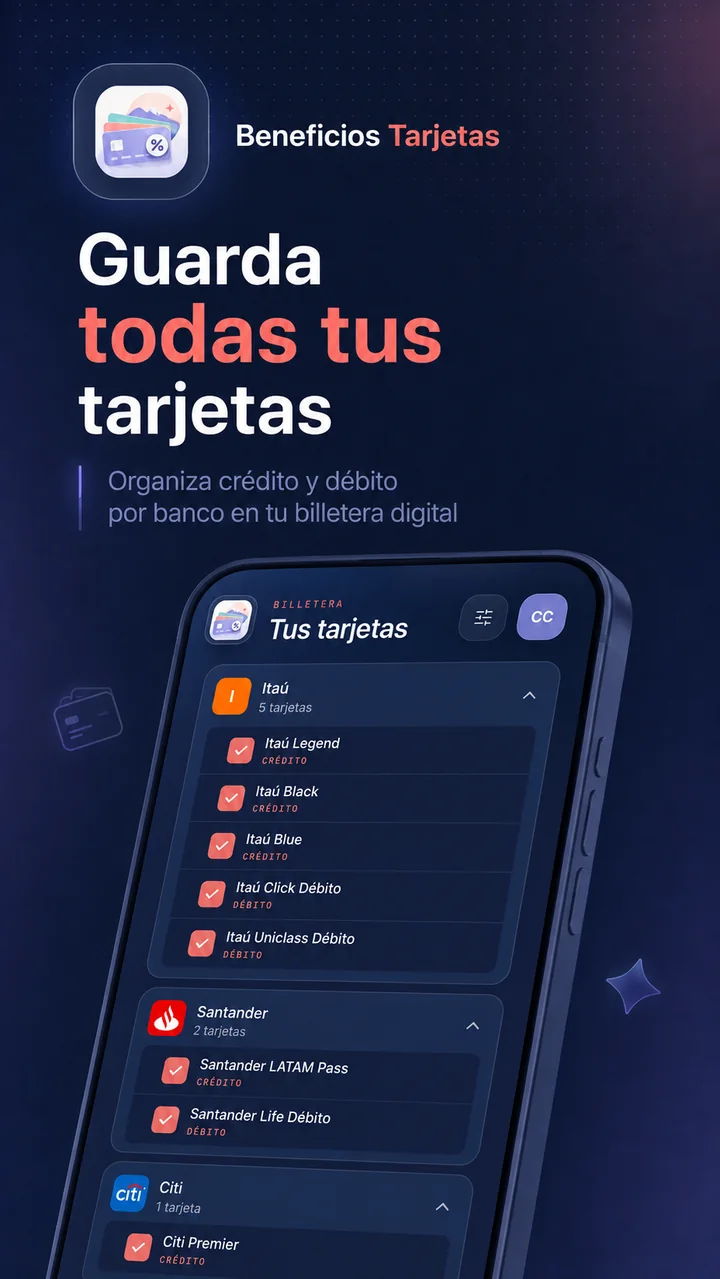 Captura de Beneficios Tarjetas, imagen 1 de 4.