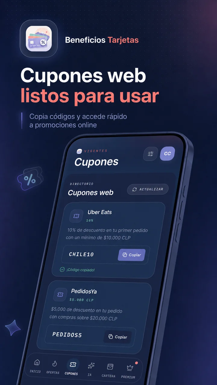Captura de Beneficios Tarjetas, imagen 4 de 4.